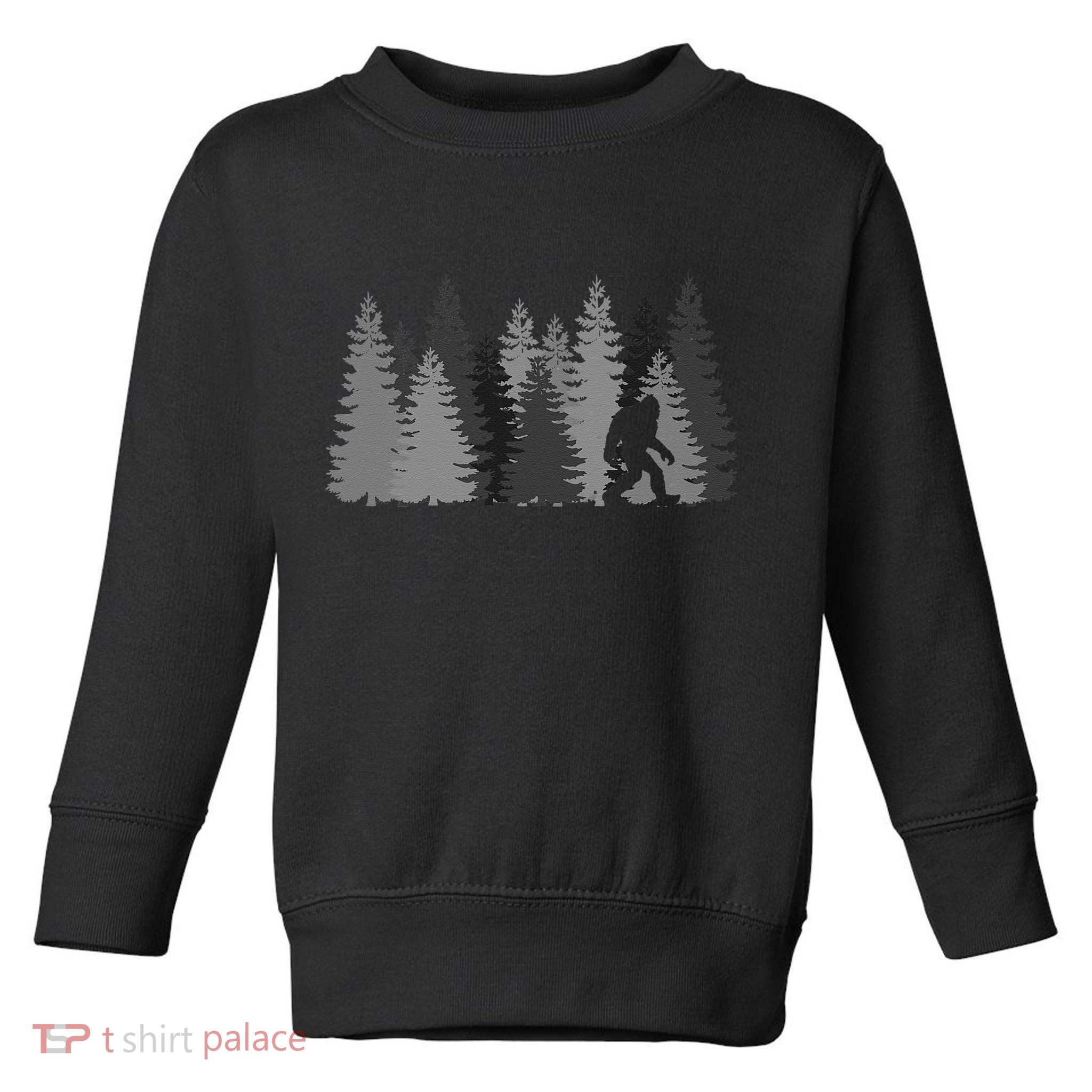 Bigfoot In The Forest Sasquatch Yeti Toddler Sweatshirt