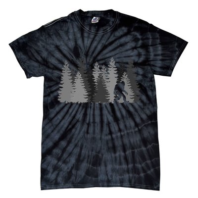 Bigfoot In The Forest Sasquatch Yeti Tie-Dye T-Shirt