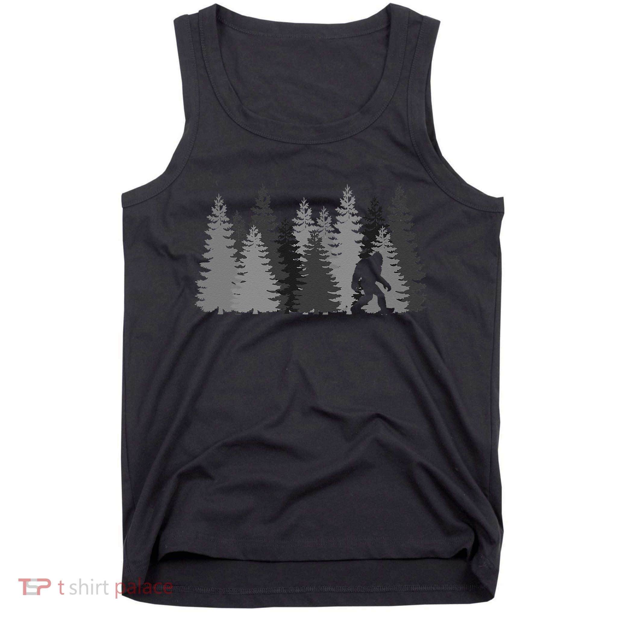 Bigfoot In The Forest Sasquatch Yeti Tank Top