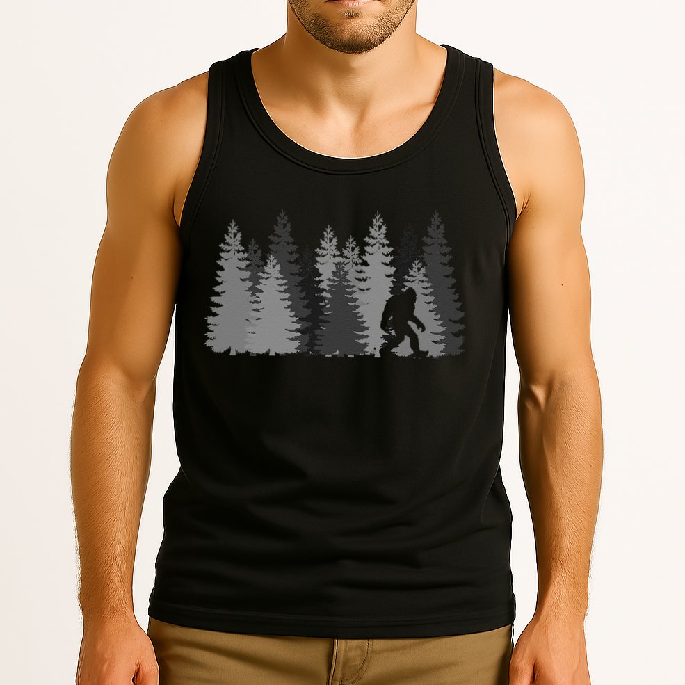 Bigfoot In The Forest Sasquatch Yeti Tank Top