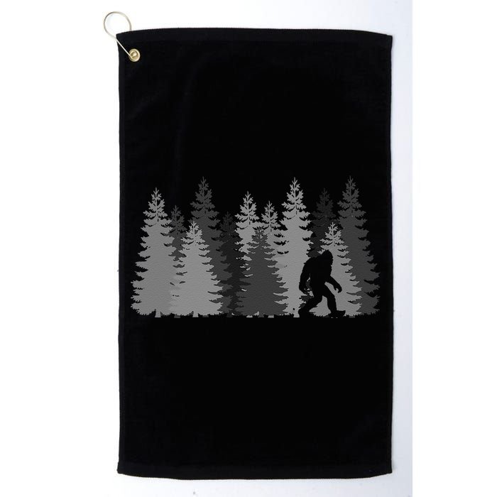 Bigfoot In The Forest Sasquatch Yeti Golf Towel