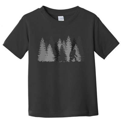 Bigfoot In The Forest Sasquatch Yeti Toddler T-Shirt