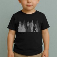 Bigfoot In The Forest Sasquatch Yeti Toddler T-Shirt