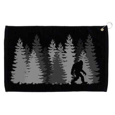 Bigfoot In The Forest Sasquatch Yeti Grommeted Golf Towel