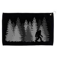 Bigfoot In The Forest Sasquatch Yeti Grommeted Golf Towel