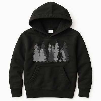 Bigfoot In The Forest Sasquatch Yeti Kids Hoodie