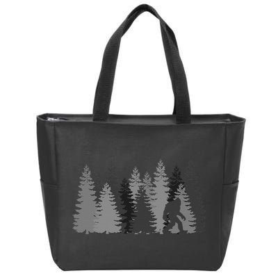 Bigfoot In The Forest Sasquatch Yeti Zip Tote Bag