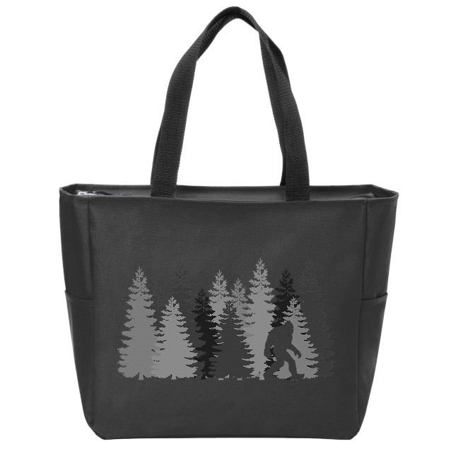 Bigfoot In The Forest Sasquatch Yeti Zip Tote Bag