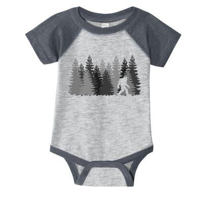 Bigfoot In The Forest Sasquatch Yeti Infant Baby Jersey Bodysuit