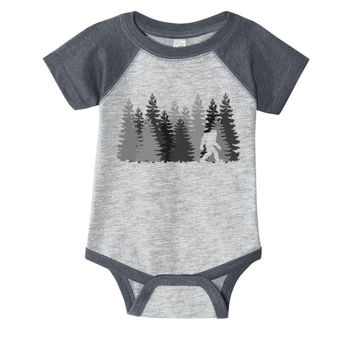 Bigfoot In The Forest Sasquatch Yeti Infant Baby Jersey Bodysuit