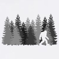 Bigfoot In The Forest Sasquatch Yeti Garment-Dyed Sweatshirt