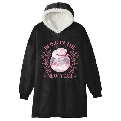 Bling In The New Year Coquette Bow Countdown Fireworks Hooded Wearable Blanket