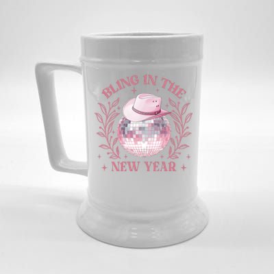 Bling In The New Year Coquette Bow Countdown Fireworks Beer Stein