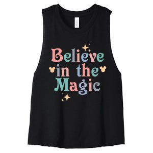 Believe In The Magic Women's Racerback Cropped Tank