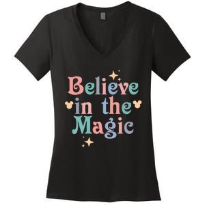 Believe In The Magic Women's V-Neck T-Shirt