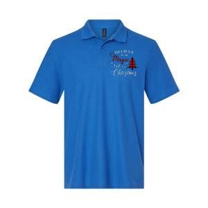 Believe In The Magic Of Christmas Gift Softstyle Adult Sport Polo