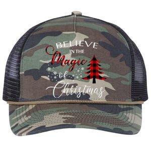 Believe In The Magic Of Christmas Gift Retro Rope Trucker Hat Cap