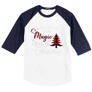 Believe In The Magic Of Christmas Gift Baseball Sleeve Shirt