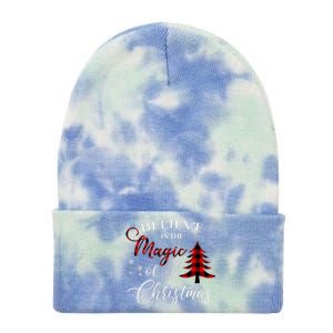 Believe In The Magic Of Christmas Gift Tie Dye 12in Knit Beanie