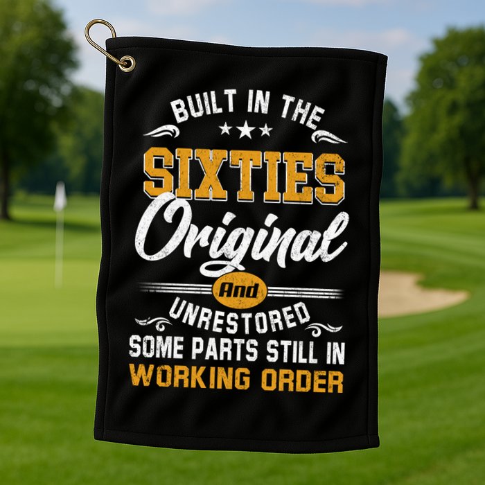 Built In The Sixties Original And Unrestored Golf Towel