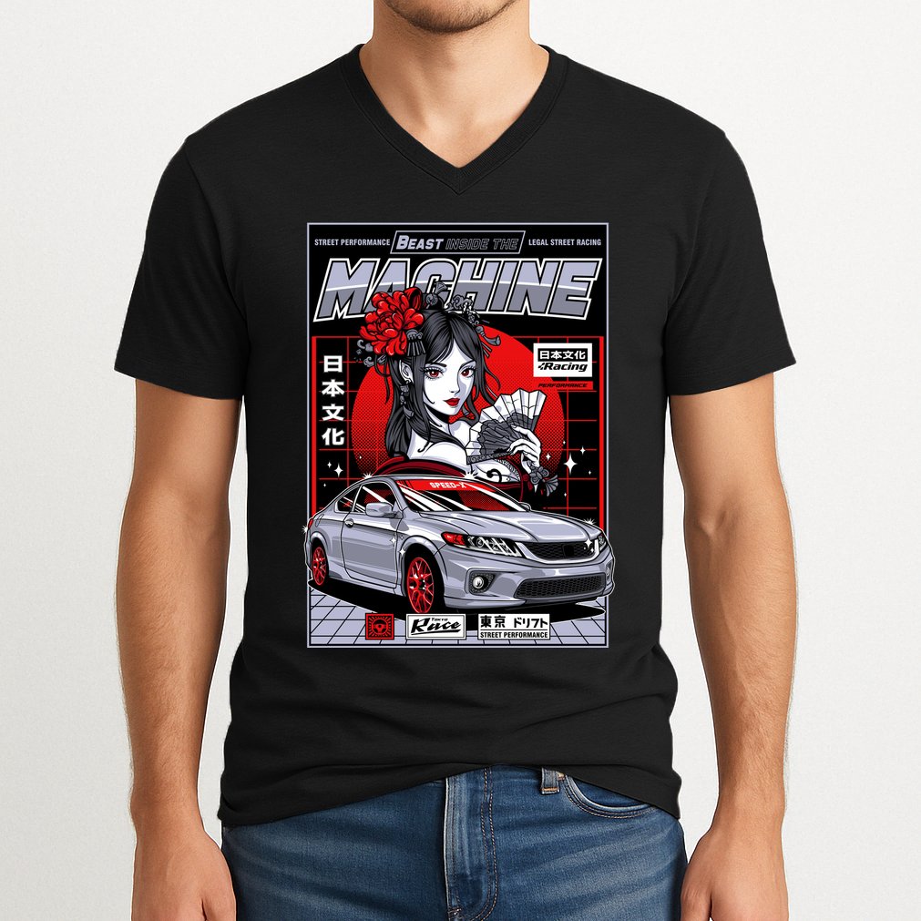 Beast Inside The Machine V-Neck T-Shirt