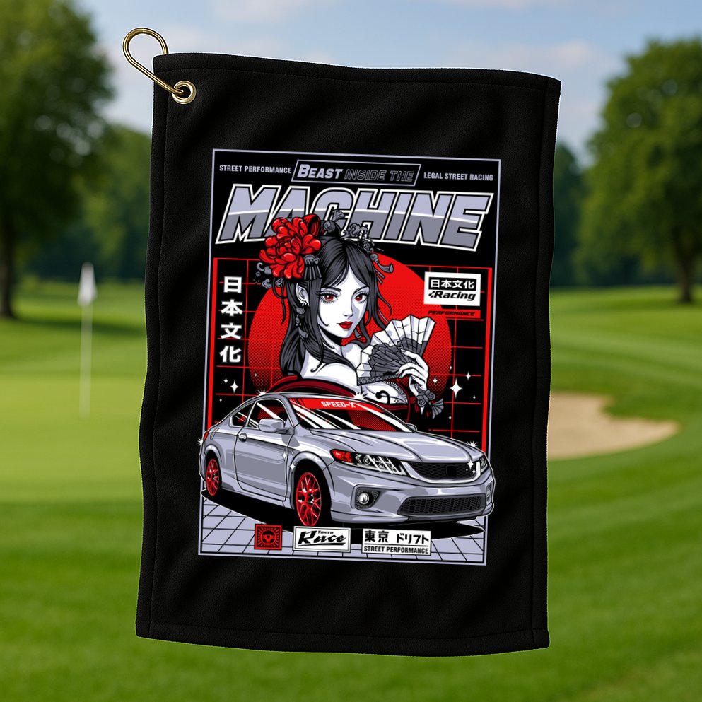 Beast Inside The Machine Golf Towel