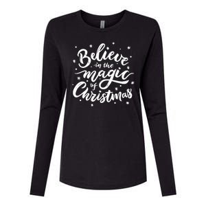 Believe In The Magic Of Christmas Womens Cotton Relaxed Long Sleeve T-Shirt