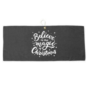 Believe In The Magic Of Christmas Large Microfiber Waffle Golf Towel