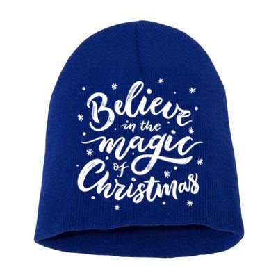 Believe In The Magic Of Christmas Short Acrylic Beanie