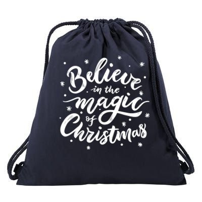 Believe In The Magic Of Christmas Drawstring Bag