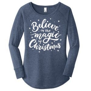 Believe In The Magic Of Christmas Women's Perfect Tri Tunic Long Sleeve Shirt