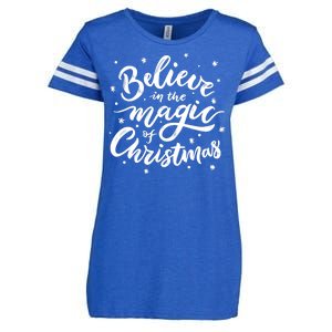 Believe In The Magic Of Christmas Enza Ladies Jersey Football T-Shirt