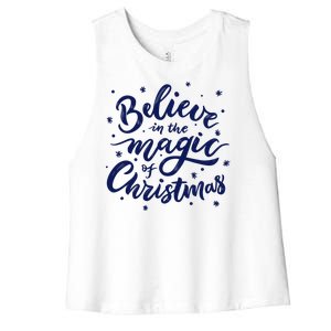 Believe In The Magic Of Christmas Women's Racerback Cropped Tank