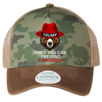 Bear In Trump Hat. Only You Can Prevent Communism. Legacy Tie Dye Trucker Hat