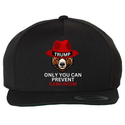 Bear In Trump Hat. Only You Can Prevent Communism. Wool Snapback Cap