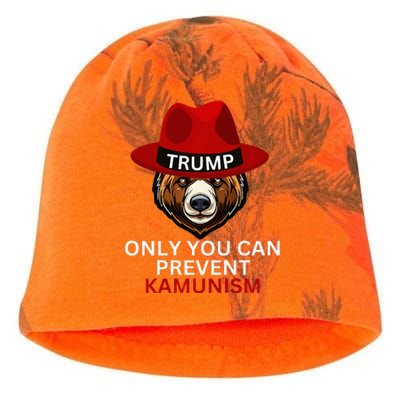 Bear In Trump Hat. Only You Can Prevent Communism. Kati - Camo Knit Beanie