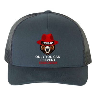 Bear In Trump Hat. Only You Can Prevent Communism. Yupoong Adult 5-Panel Trucker Hat