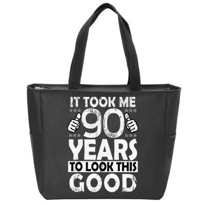 Birthday It Took Me 90 Years To Look This Good Funny 90Year Old Gift Zip Tote Bag
