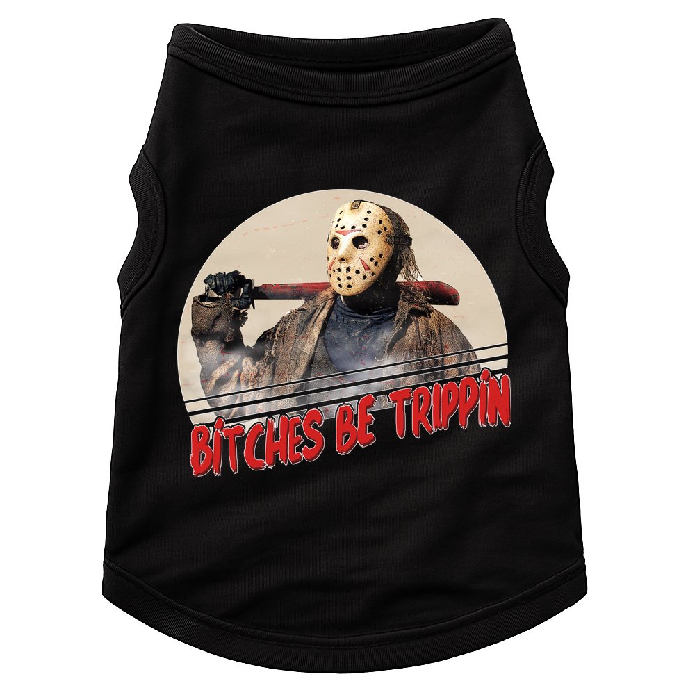 Bitches Be Trippin Horror Movie Fan Doggie Tank