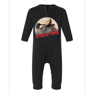 Bitches Be Trippin Horror Movie Fan Infant Fleece One Piece