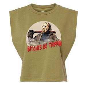 Bitches Be Trippin Horror Movie Fan Garment-Dyed Women's Muscle Tee