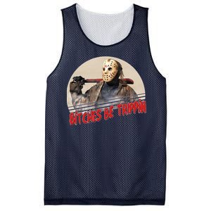 Bitches Be Trippin Horror Movie Fan Mesh Reversible Basketball Jersey Tank