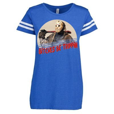 Bitches Be Trippin Horror Movie Fan Enza Ladies Jersey Football T-Shirt