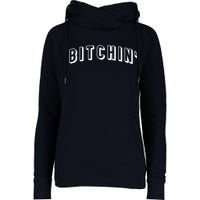 Bitchin Logo Womens Funnel Neck Pullover Hood