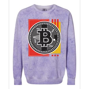 Bitcoin Abstract Colorblast Crewneck Sweatshirt