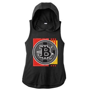 Bitcoin Abstract Ladies PosiCharge Tri-Blend Wicking Draft Hoodie Tank