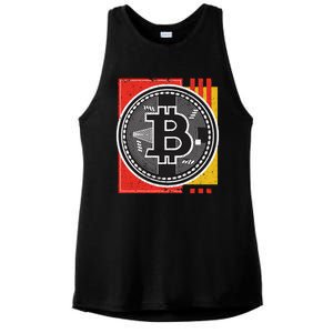 Bitcoin Abstract Ladies PosiCharge Tri-Blend Wicking Tank