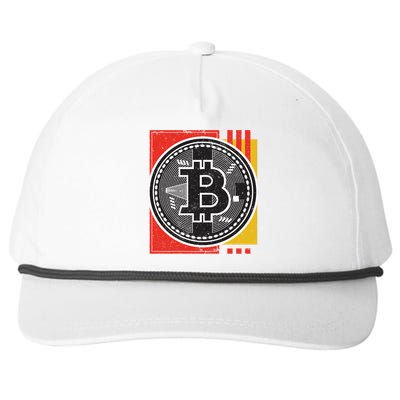 Bitcoin Abstract Snapback Five-Panel Rope Hat