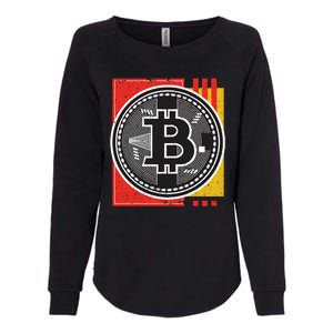 Bitcoin Abstract Womens California Wash Sweatshirt