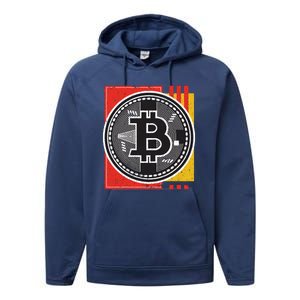 Bitcoin Abstract Performance Fleece Hoodie